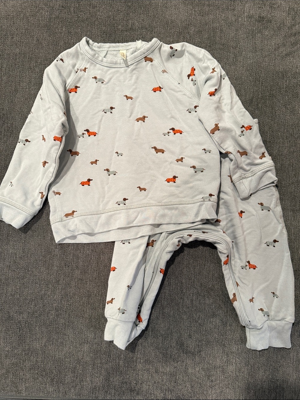 Baby Light Blue “woof”  Print Set